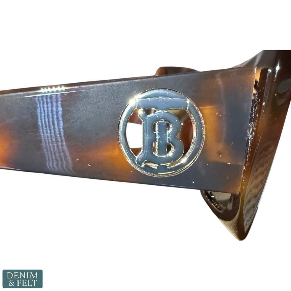 Burberry Daisy Light Havana Brown Tortoise‎ Polarized Logo Sunglasses 51mm Italy - Picture 9 of 15